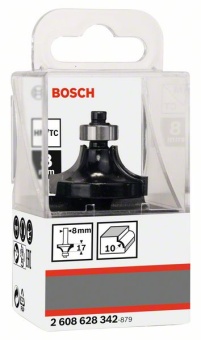 Карнизная фреза Bosch 8 мм, R1 10 мм, L 16,5 мм, G 57 мм 2608628342 (2.608.628.342)